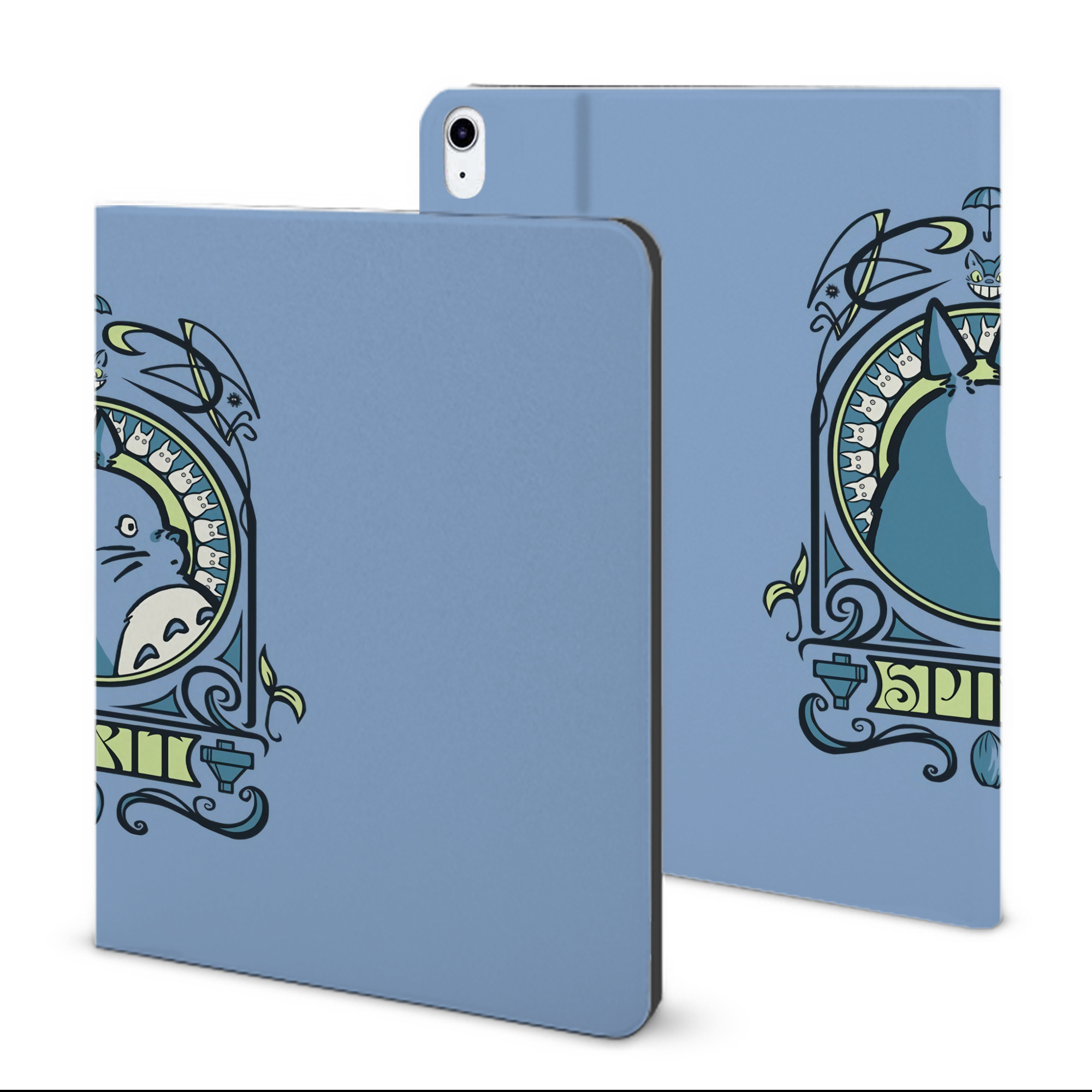 （画像用） となりのトトロ 草壁メイ 草壁サツキ My Neighbor Totoro Satsuki Kusakabe Mei Kusakabe IPad ケース ブック型 PUレザー TPU 耐衝撃 軽量 薄型 ペン収納なし 全面保護 IPad 各モデル対応